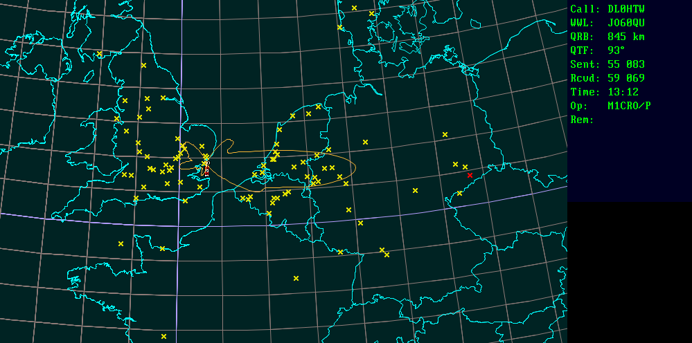 Polar map for 1,3 GHz