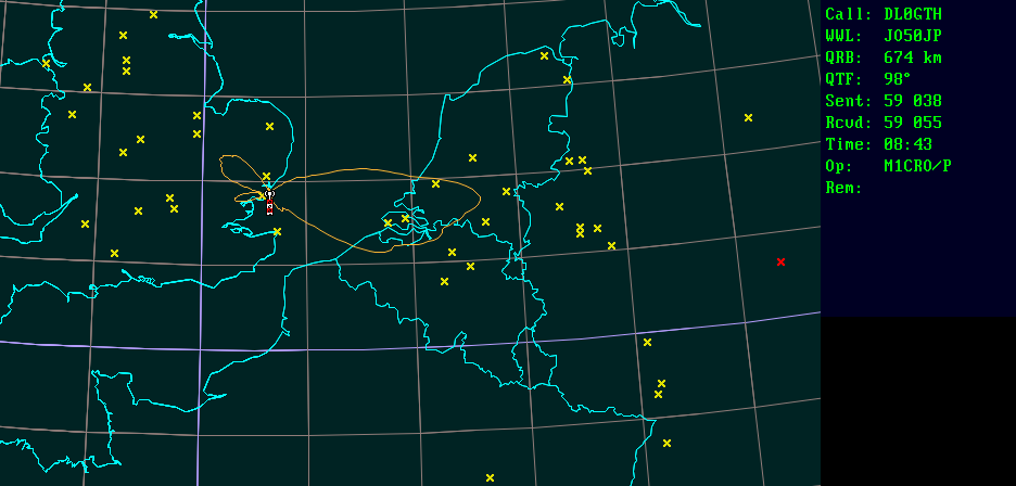 Polar map for 2,3 GHz