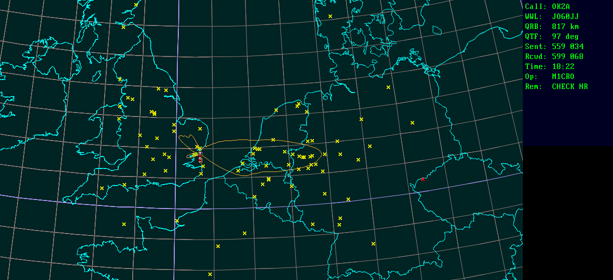 Polar map for 1,3 GHz
