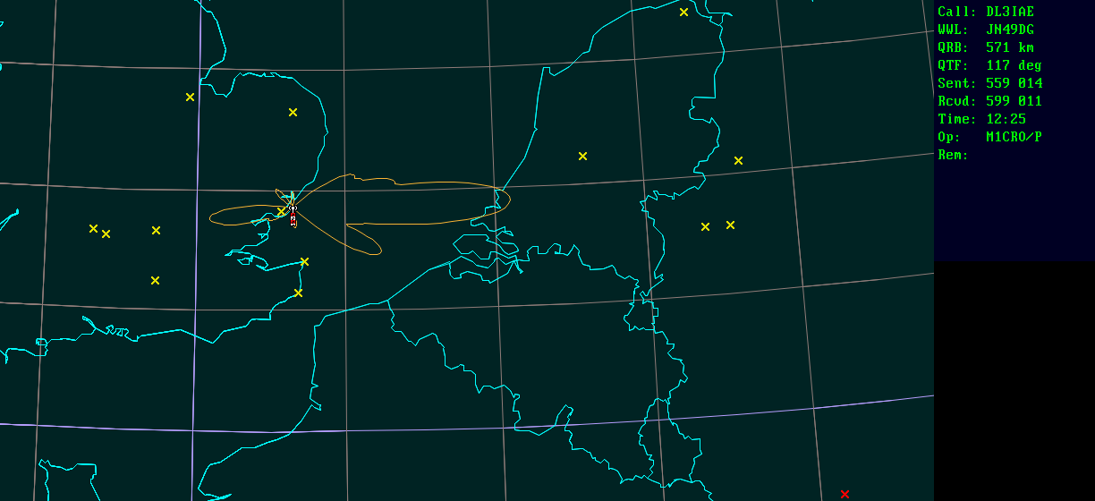Polar map for 3,4 GHz