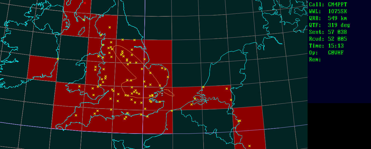 Polar map for 144 MHz