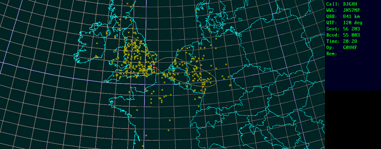 Polar map for 145 MHz