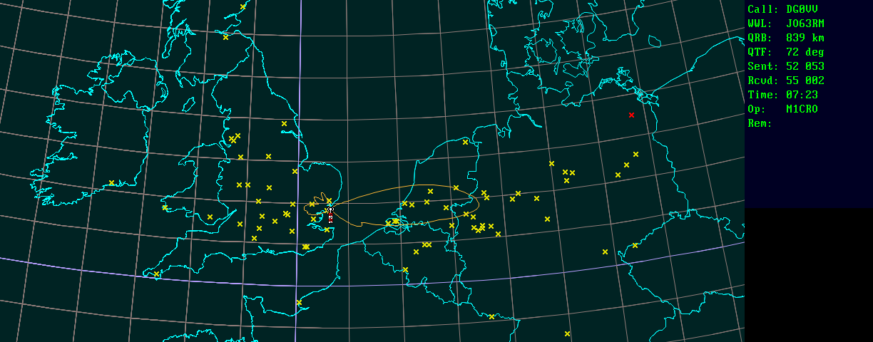 Polar map for 1,3 GHz