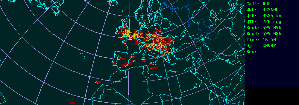 Polar map for 50 MHz